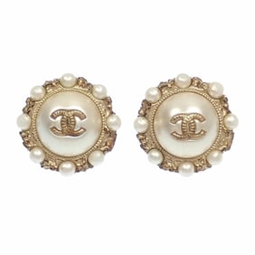 Chanel Faux Pearl Coco Mark Earrings for Women GP A6051075
