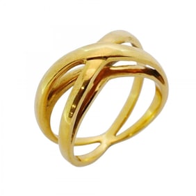 Tiffany Infinity Double Cross Ring in 18KYG Yellow Gold, Size 14 for Women