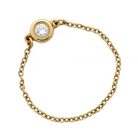 Tiffany By the Yard 1PD Ring, 18KYG Yellow Gold with Diamonds, Size 15, Women's