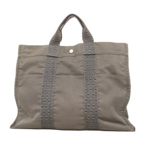 Hermes Hermès Air Line MM Tote Bag, Canvas, Gray, Men's and Women's