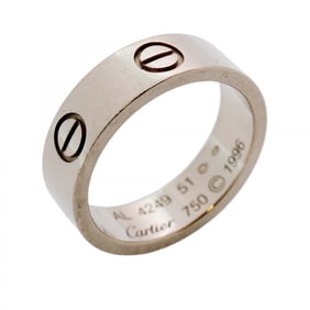 Cartier Love Ring 18KWG White Gold #51 Women's