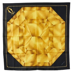Cartier Scarf Muffler Black Multicolor Silk Women's CARTIER