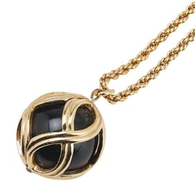 Christian Dior Dior long necklace gold plated women's