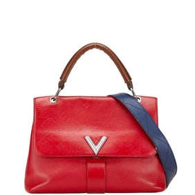 Louis Vuitton Monogram Very Handbag/Shoulder Bag 2WAY M42905 Red/Brown Leather Women's LOUIS VUITTON