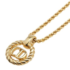 Christian Dior Dior CD logo pendant necklace, gold plated, for women.