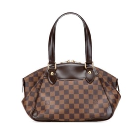 Louis Vuitton Damier Verona PM Handbag N41117 Brown Leather Women's LOUIS VUITTON