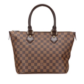 Louis Vuitton Damier Saleya PM Handbag Tote Bag N51183 Brown Leather Women's LOUIS VUITTON