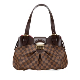 Louis Vuitton Damier Sistine MM Handbag N41542 Brown Leather Women's LOUIS VUITTON