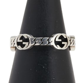 Gucci Interlocking G Ring #15 SV925 Silver Women's GUCCI