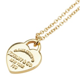 Tiffany & Co. Return to Mini Heart Tag Pendant Necklace in 18KYG Yellow Gold for Women. TIFFANY