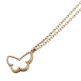 Van Cleef & Arpels Sweet Alhambra Papillon Shell Necklace in 18KYG Yellow Gold for Women