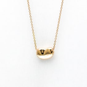 Tiffany Bean Yellow Gold (18K) No Stone Women,Men Fashion Pendant Necklace (Gold)