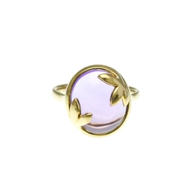 Tiffany Olive Leaf Amethyst Ring Yellow Gold (18K) Fashion Amethyst Band Ring Gold