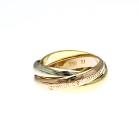 Cartier Trinity Yellow Gold (18K),Pink Gold (18K),White Gold (18K) Fashion No Stone Band Ring Gold