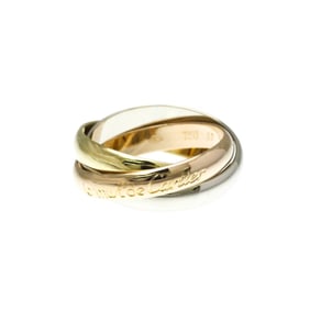 Cartier Trinity Yellow Gold (18K),Pink Gold (18K),White Gold (18K) Fashion No Stone Band Ring Gold