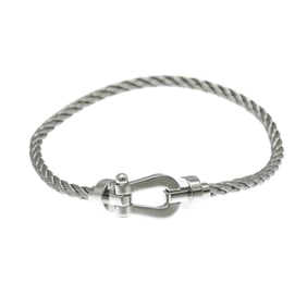 Fred Force 10 Bracelet Medium Size White Gold (18K) No Stone Charm Bracelet Silver