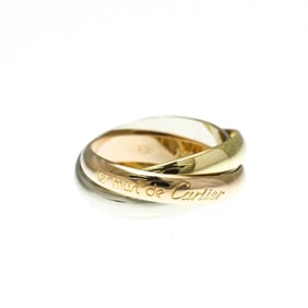 Cartier Trinity Yellow Gold (18K),Pink Gold (18K),White Gold (18K) Fashion No Stone Band Ring Gold