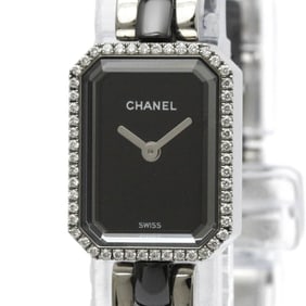 CHANEL Premiere Diamond Ceramic Steel Quartz Watch H2163
