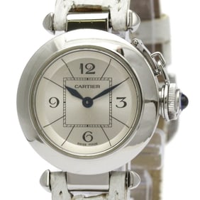Polished CARTIER Miss Pasha Steel Quartz Ladies Watch W3140025