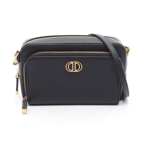 Christian Dior Dior Caro double pouch shoulder bag, leather, women's, black