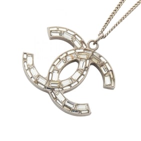 Chanel Coco Mark Necklace with Gold-Plated Rhinestones, Available in Gold and Clear.