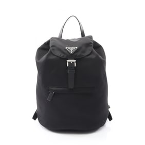Prada PRADA Backpack Bag Nylon Saffiano Leather Women's Black