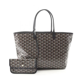 Goyard Saint Louis PM Tote Bag in Coated Canvas and Leather, Women's, Black Multicolor,