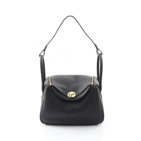 Hermes Hermès Lindy 26 Shoulder Bag in Taurillon Clemence Leather, Black