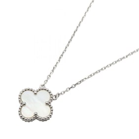 Van Cleef & Arpels Vintage Alhambra Necklace, 18K White Gold with Mother-of-Pearl, Women's,