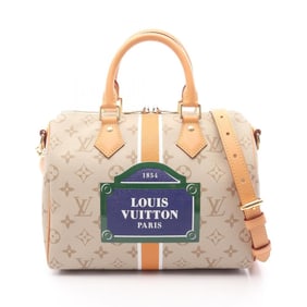 Louis Vuitton Speedy Bandouliere 25 Handbag, Coated Canvas and Leather, Monopanum Canvas, Women's,