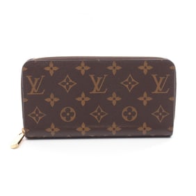 Louis Vuitton Zippy Wallet, Round Long Coated Canvas, Monogram, Men's/Women's, Brown, M42616