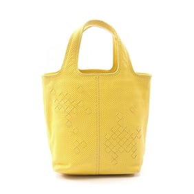 Bottega Veneta Intrecciato Leather Handbag, Women's, Yellow, 143393