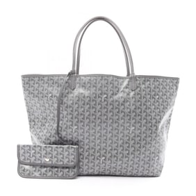 Goyard Saint Louis GM Tote Bag, Coated Canvas and Leather, Women's, Gray White