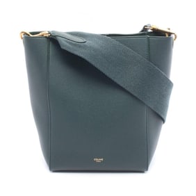 Celine Sangle Bucket Small Shoulder Bag, Leather, Women's, Green