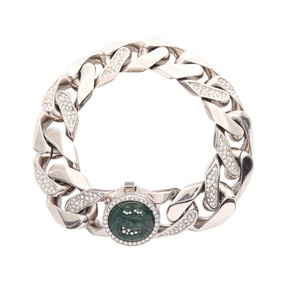 Christian Dior Dior Christian x Kenny Scharf Men's Stainless Steel Rhinestone Bracelet in Silver,