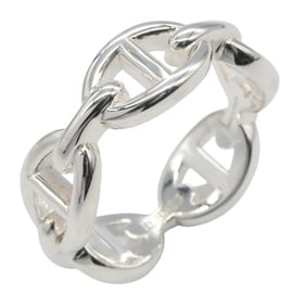 Hermes Hermès Chaine d'Ancre Enchaine Ring, 925 Sterling Silver, Men's and Women's