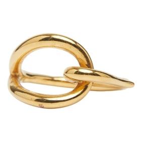 Hermes Jumbo Scarf Muffler Ring Gold Plated Women's HERMES