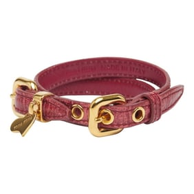Miu Miu Miu Heart Bracelet in Red Leather for Women