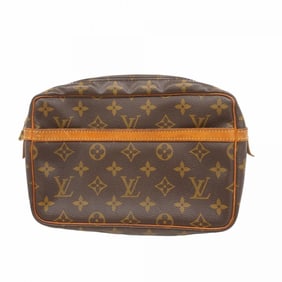 Louis Vuitton Monogram Compiègne 23 Clutch Bag M51847 Brown Men's/Women's