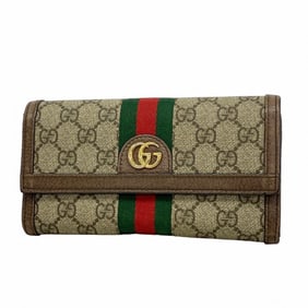 Gucci Ophidia Long Wallet 523153 Brown Women's P1483768
