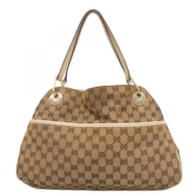 Gucci Tote Bag GG Canvas 121023 Brown Beige Champagne Women's
