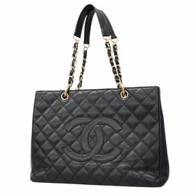 Chanel Matelasse Caviar Tote Bag, Black, Women's