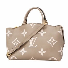 Louis Vuitton Monogram Empreinte Two-Tone Petit Palais PM Handbag M58914 Tourterelle Creme 2-Way Bag