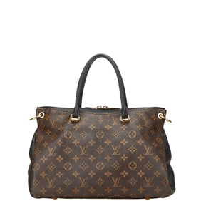 Louis Vuitton Monogram Pallas Handbag M42756 Brown Noir Leather Women's LOUIS VUITTON
