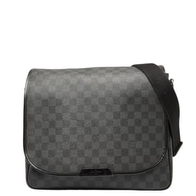 Louis Vuitton Damier Graphite Daniel MM Crossbody Shoulder Bag N58029 Black Leather Men's LOUIS