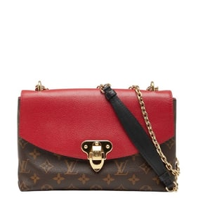 Louis Vuitton Monogram Saint-Placide Chain Shoulder Bag M43713, Cerise Brown Leather, Women's, LOUIS