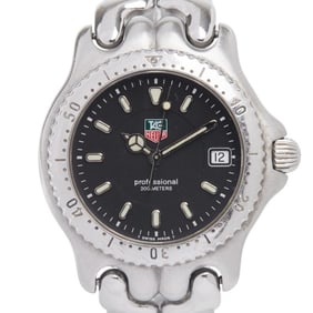TAG Heuer Cell Watch WG1214-K0 Quartz Black Dial Stainless Steel Boys' HEUER