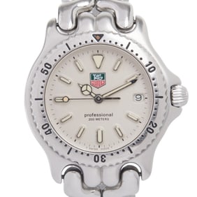 TAG Heuer Sel Watch S99.013 Quartz White Dial Stainless Steel Men's HEUER