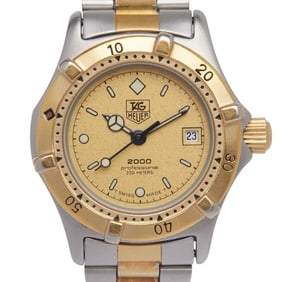 TAG Heuer 2000 Series Watch 964.008 Quartz Gold Dial Stainless Steel Plated Women's HEUER