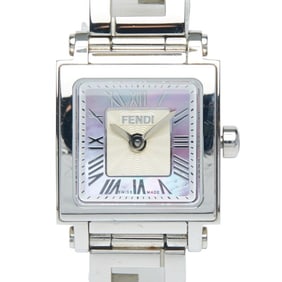 Fendi Quadromini Watch 60500L Quartz Purple Dial Stainless Steel Women's FENDI